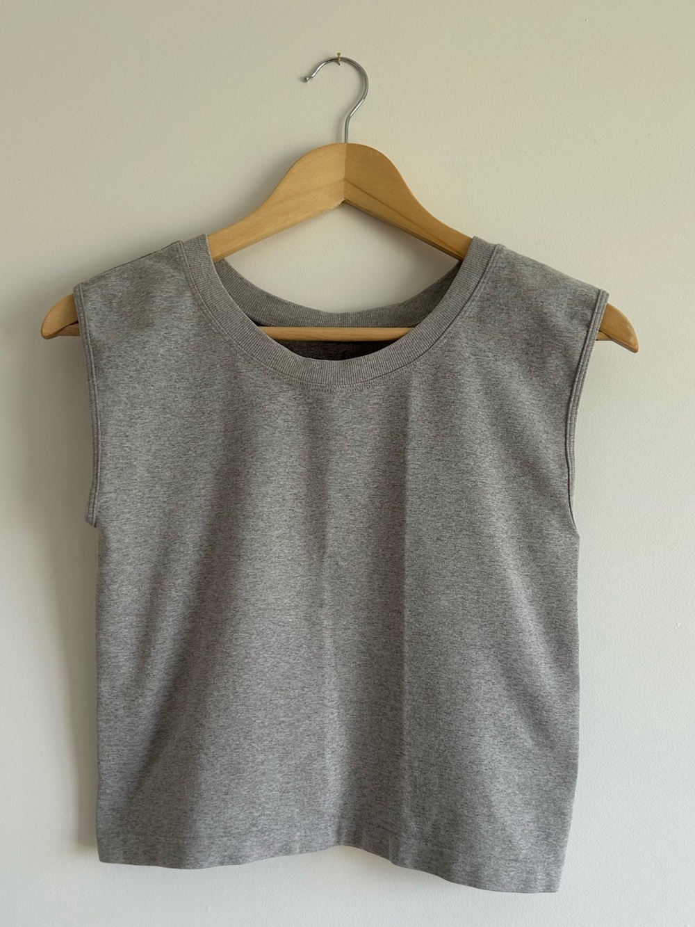 Free People Seamless Muscle Top Size M/L Heathered Grey